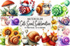 Cute Snail Clipart Bundle