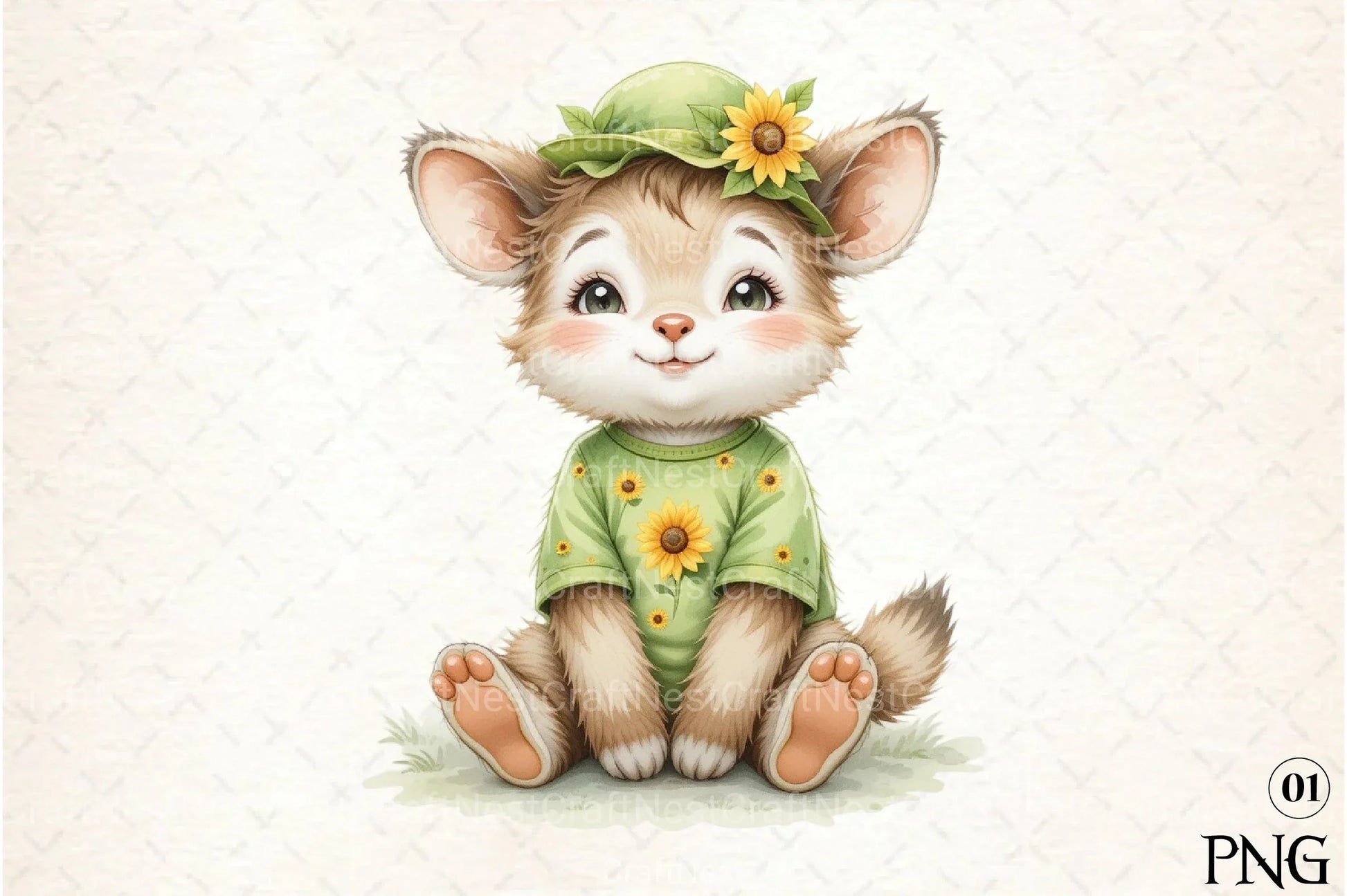 Cute Highland Cow with Sunflower Clipart Bundle - CraftNest - Digital Crafting and Art