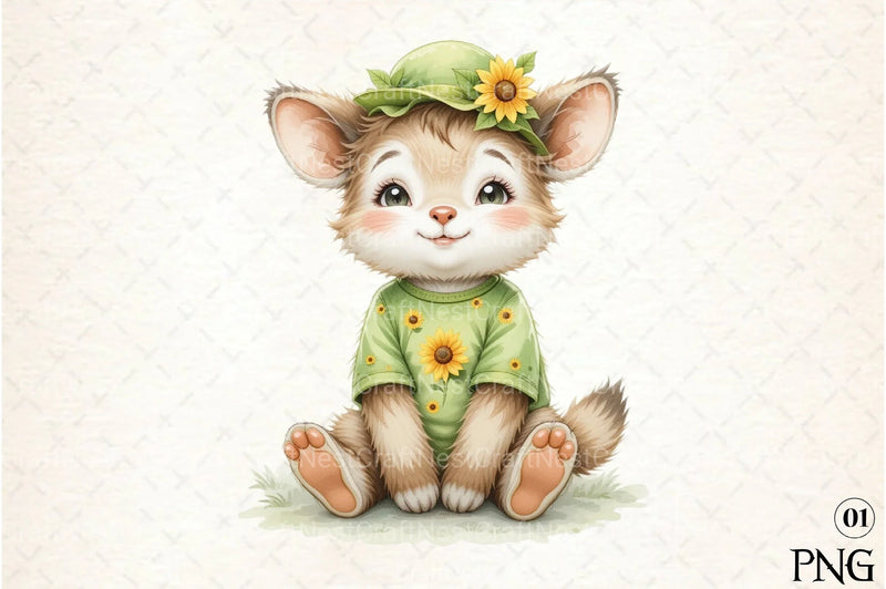 Cute Highland Cow with Sunflower Clipart Bundle - CraftNest - Digital Crafting and Art