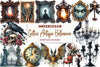 Gothic Antique Halloween Clipart Bundle