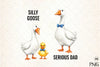 Bow Tie Goose Dad Cute Duo Clipart Bundle
