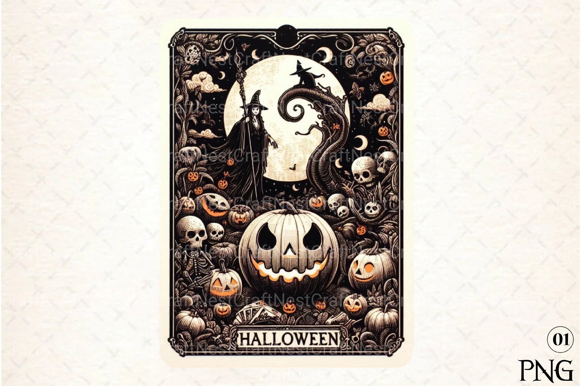 Halloween Tarot Card Clipart Bundle 67 - CraftNest - Digital Crafting and Art