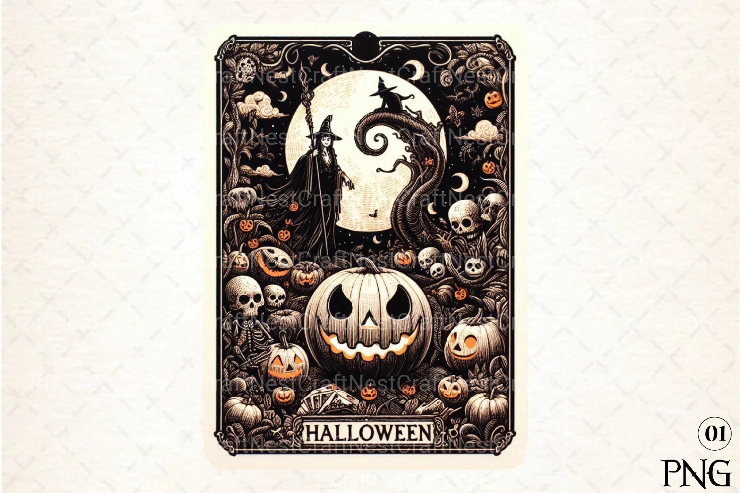 Halloween Tarot Card Clipart Bundle 67 - CraftNest - Digital Crafting and Art