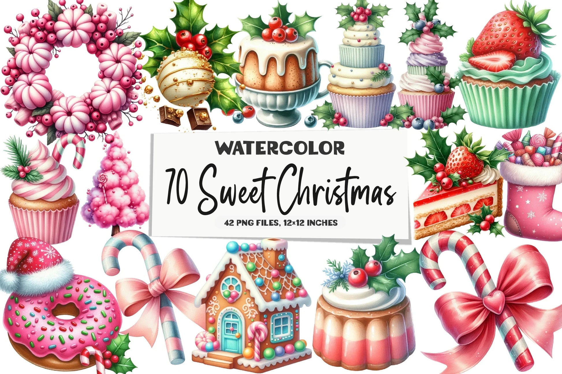 Sweet Christmas Clipart Bundle - CraftNest - Digital Crafting and Art