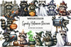Spooky Halloween Raccoon Clipart Bundle