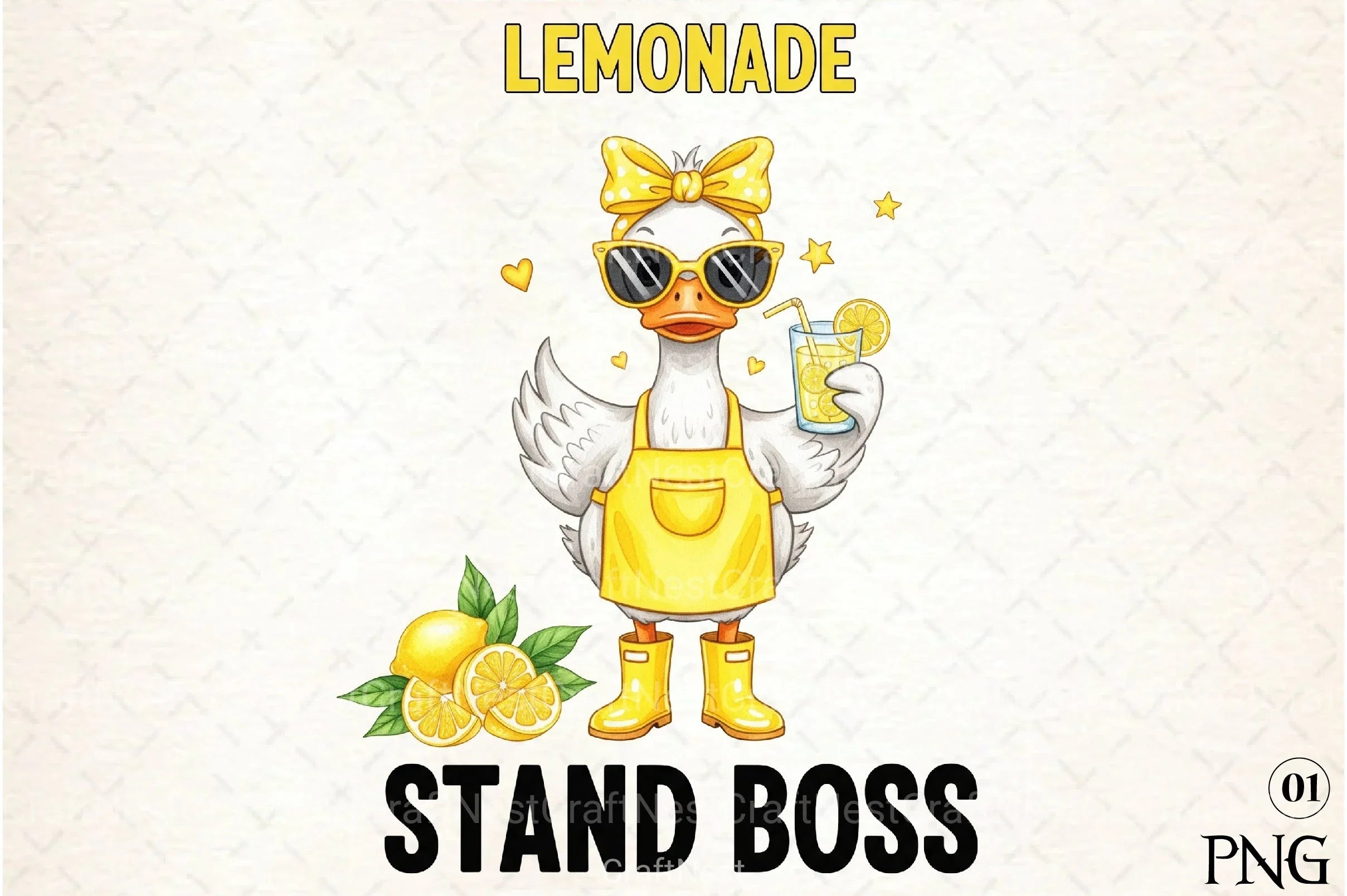 Funny Lemon Goose Positive Main Squeeze Clipart Bundle - CraftNest - Digital Crafting and Art