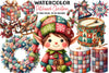Patchwork Christmas Clipart Bundle