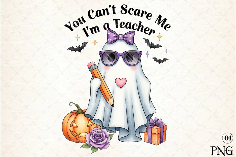 Cute Ghost Teacher Clipart Bundle - CraftNest - Digital Crafting and Art