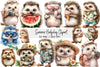 Summer Hedgehog Clipart Bundle