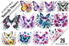 Butterfly Flowers Clipart Bundle