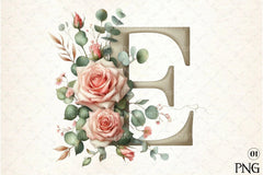 Floral Alphabet Clipart Bundle 11 - CraftNest - Digital Crafting and Art