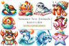 Summer Sea Animals Clipart Bundle