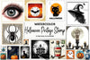 Halloween Postage Stamp Clipart Bundle