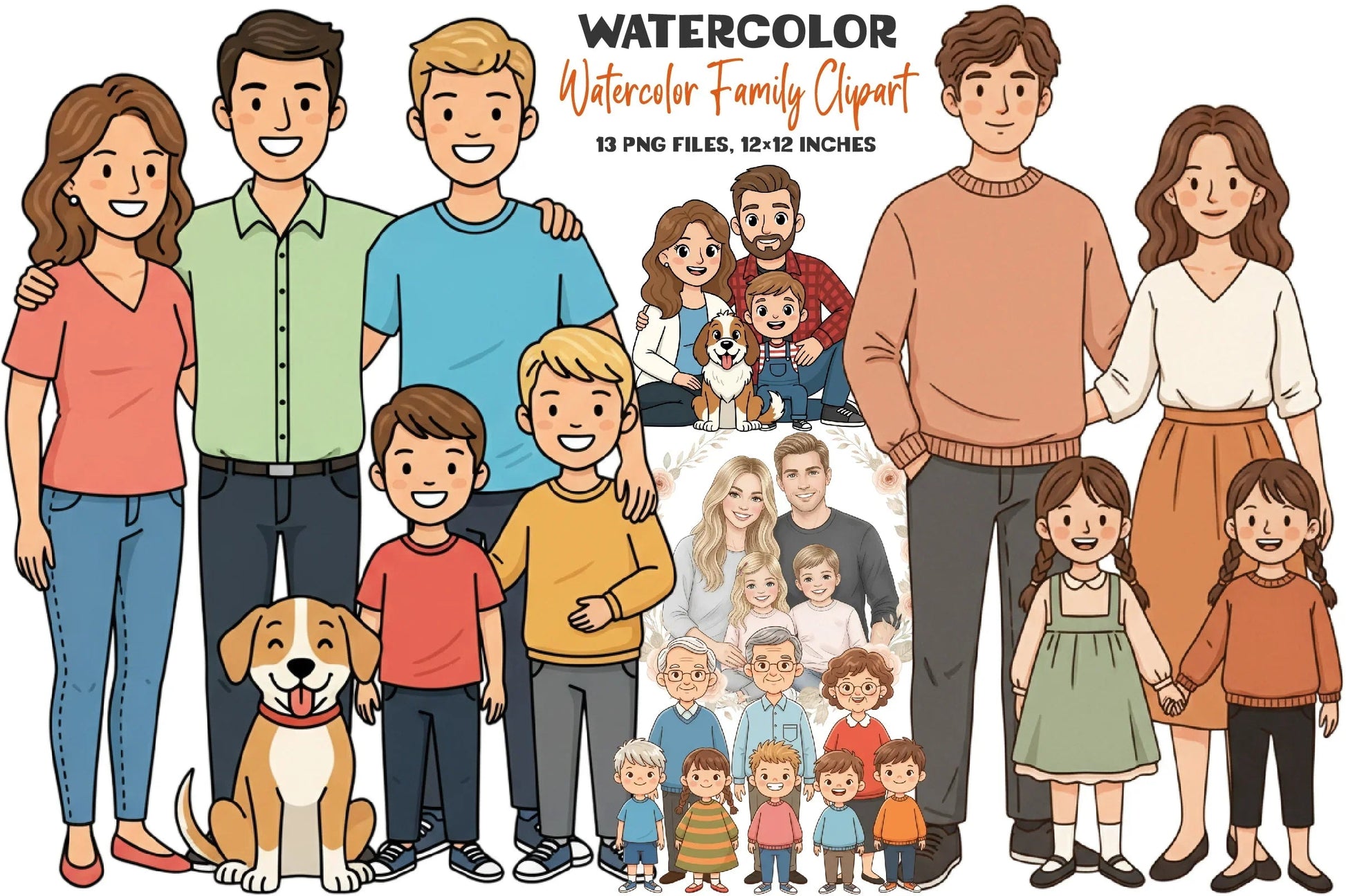 Family Clipart Bundle Collection - CraftNest - Digital Crafting and Art