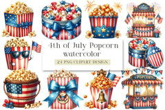 4th of July Popcorn Clipart Bundle - CraftNest - Digital Crafting and Art