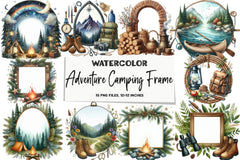Adventure Camping Clipart Bundle - CraftNest - Digital Crafting and Art