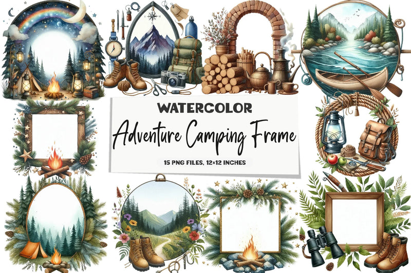 Adventure Camping Clipart Bundle - CraftNest - Digital Crafting and Art
