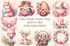 Cute Pink Easter Day Clipart Bundle