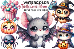 Kawaii Halloween Clipart Bundle - Twinkle Design - CraftNest - Digital Crafting and Art