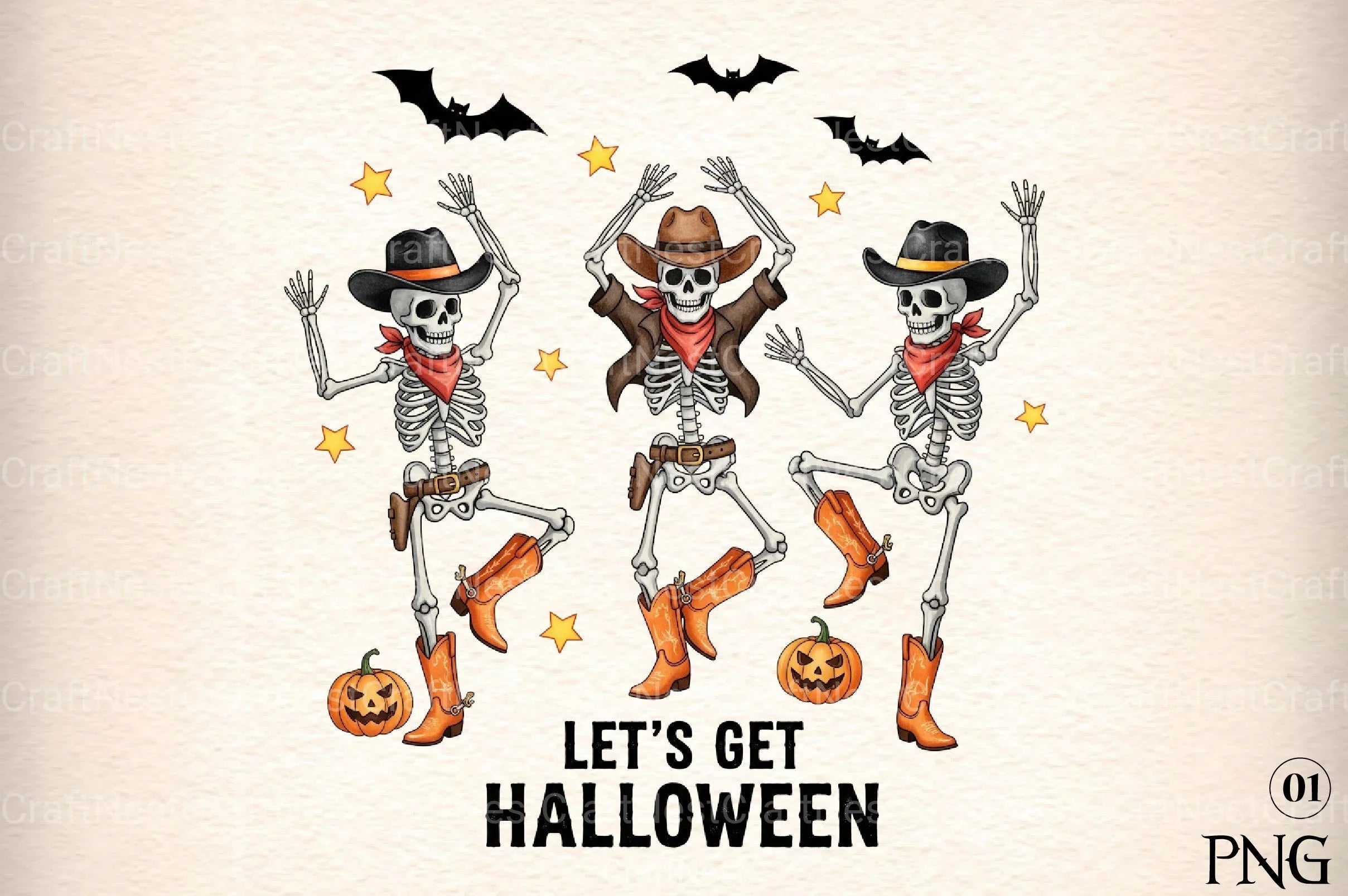 Western Halloween Quotes Clipart Bundle 1 - CraftNest - Digital Crafting and Art