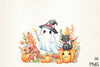 Halloween Cute Ghost Witch Cat Clipart Bundle