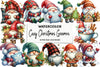 Cozy Christmas Gnomes Clipart Bundle