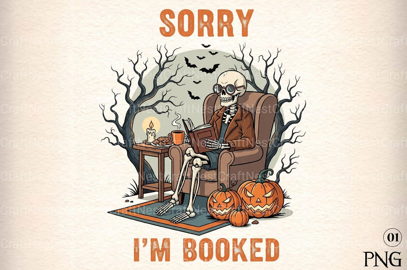 Spooky Skeleton Book Lover Clipart Bundle - CraftNest - Digital Crafting and Art
