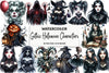 Gothic Halloween Characters Clipart Bundle
