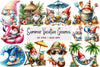 Summer Vacation Gnomes Beach Clipart Bundle
