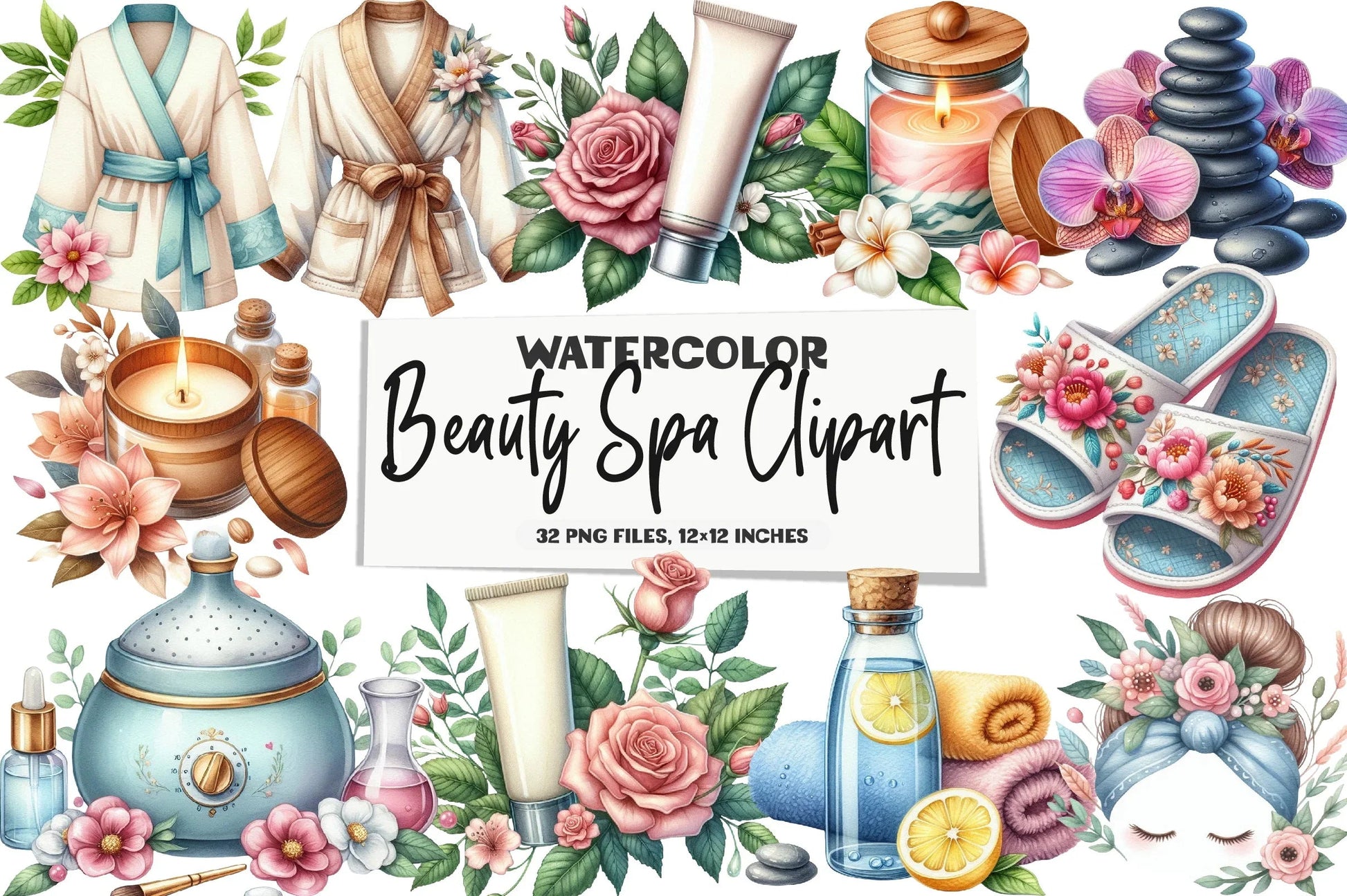 Beauty Spa Clipart Bundle - CraftNest - Digital Crafting and Art