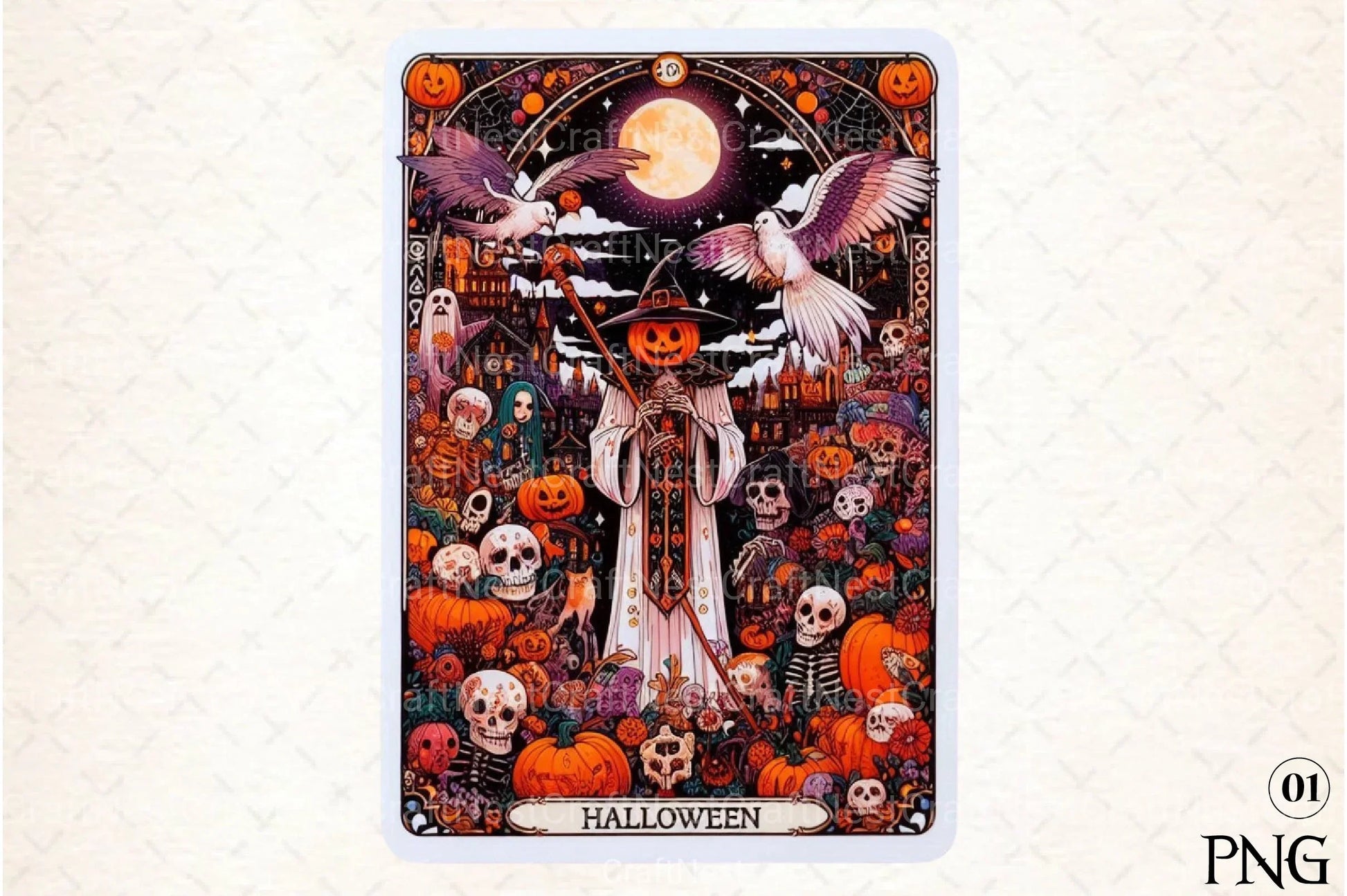 Halloween Tarot Card Clipart Bundle 14 - CraftNest - Digital Crafting and Art
