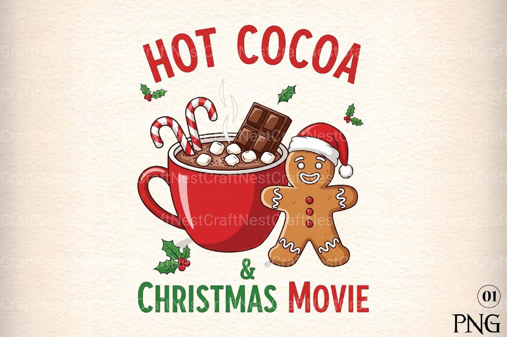 Hot Cocoa & Christmas Movie Clipart Bundle - CraftNest - Digital Crafting and Art