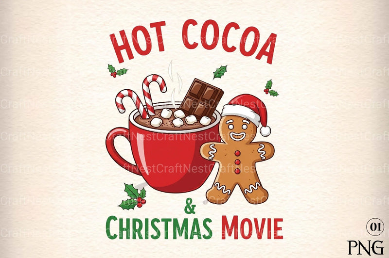 Hot Cocoa & Christmas Movie Clipart Bundle - CraftNest - Digital Crafting and Art