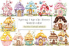 Spring Cupcake House Clipart Bundle