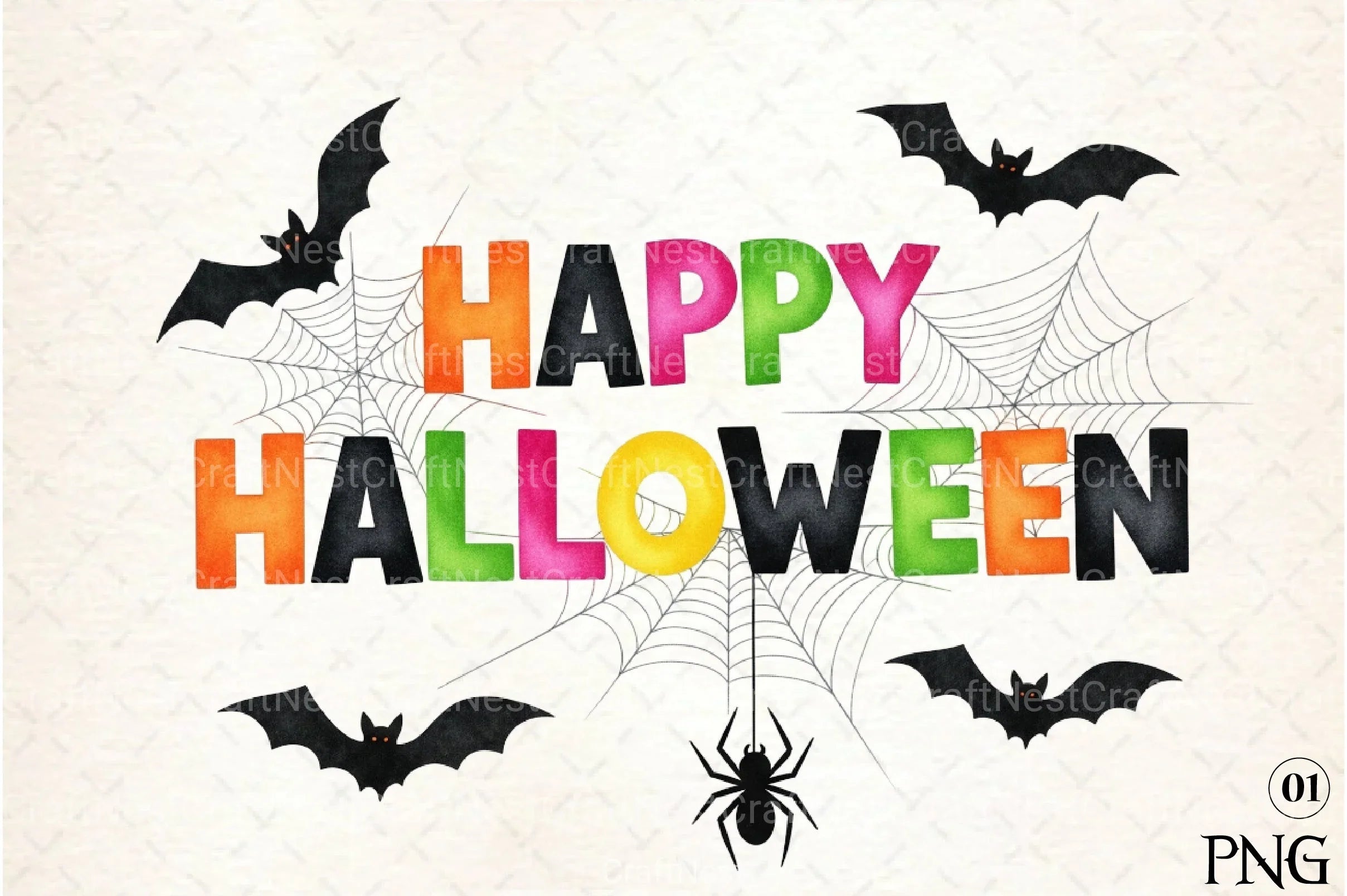 Happy Halloween Embroidery Clipart Bundle - CraftNest - Digital Crafting and Art