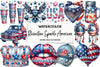 Rhinestone Sparkle American Clipart Bundle