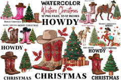 Western Christmas Clipart Bundle 99 - CraftNest - Digital Crafting and Art