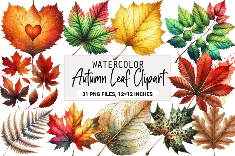Autumn Leaf Clipart Bundle - CraftNest - Digital Crafting and Art