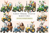 Easter Bunny Tractor Clipart Design Bundle