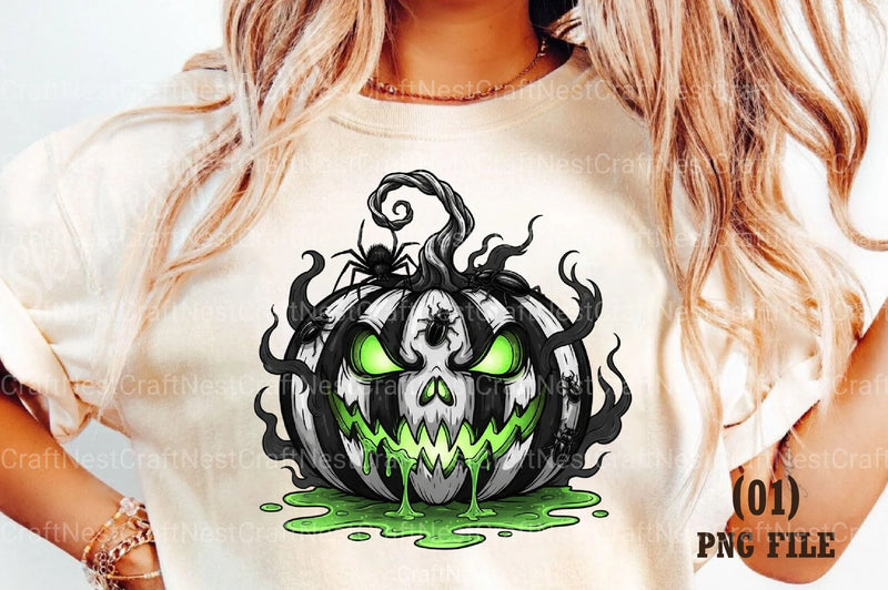 Spooky Pumpkin Halloween Clipart Bundle - CraftNest - Digital Crafting and Art