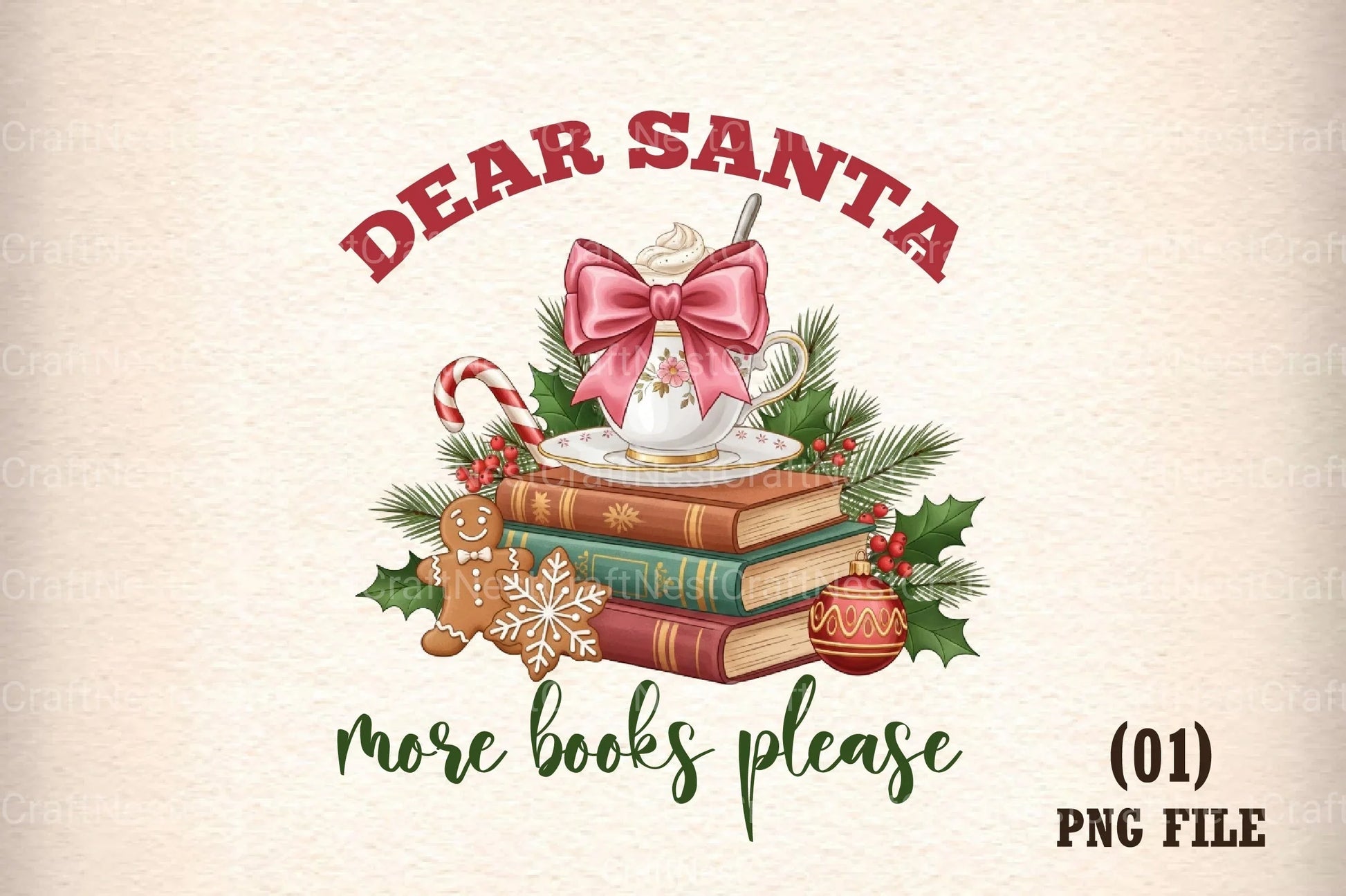 All Booked for Christmas Clipart Bundle 4 - CraftNest - Digital Crafting and Art