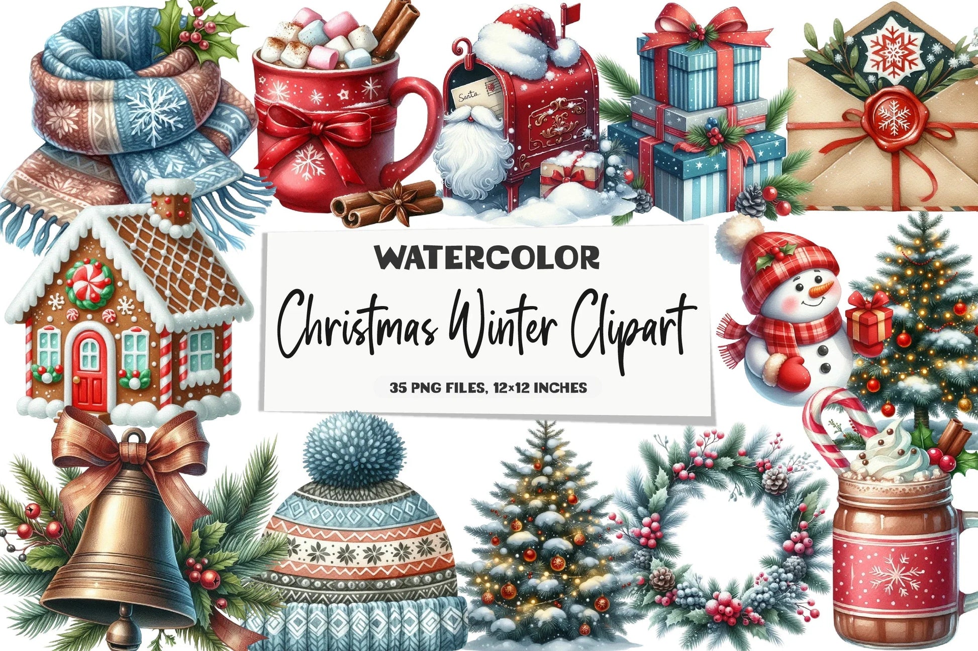 Christmas Winter Clipart Bundle - CraftNest - Digital Crafting and Art