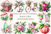 Pink and Green Summer Clipart Bundle