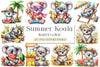 Summer Koala Clipart Bundle