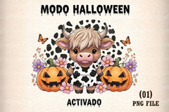 Halloween Highland Cow Clipart Bundle 99 - CraftNest - Digital Crafting and Art