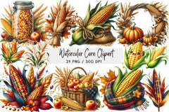 Corn Clipart Bundle - CraftNest - Digital Crafting and Art