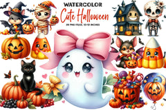 Cute Halloween Clipart Bundle - CraftNest - Digital Crafting and Art
