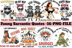 Funny Sarcastic Quotes Clipart Bundle - CraftNest - Digital Crafting and Art