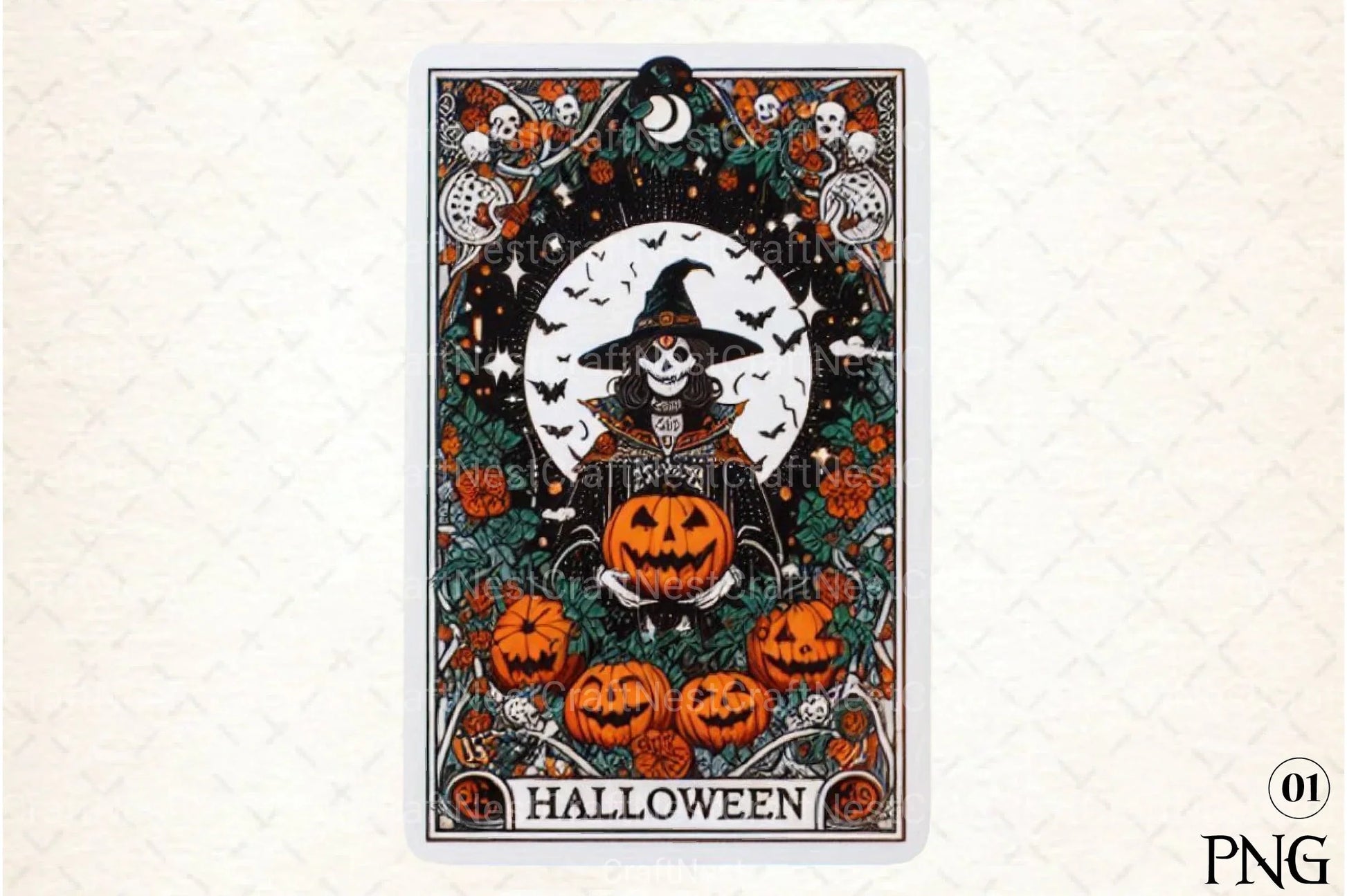 Halloween Tarot Card Clipart Bundle 18 - CraftNest - Digital Crafting and Art