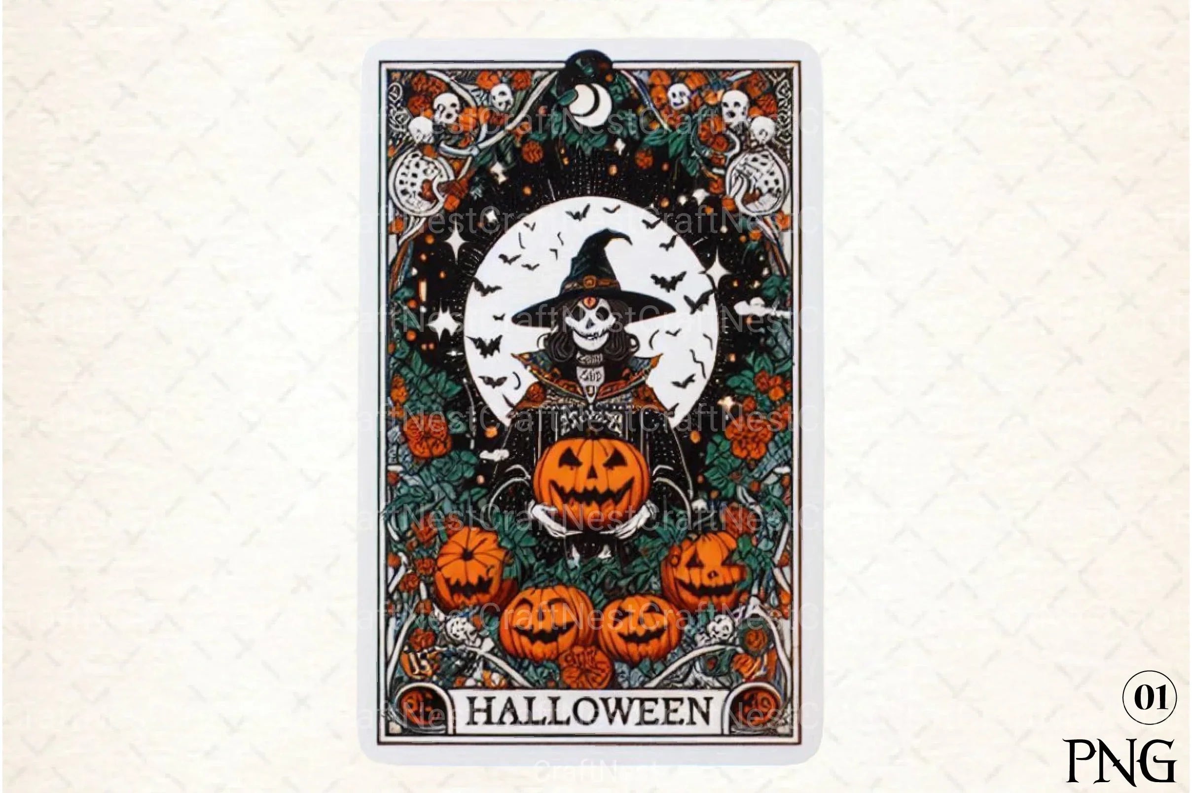 Halloween Tarot Card Clipart Bundle 18 - CraftNest - Digital Crafting and Art